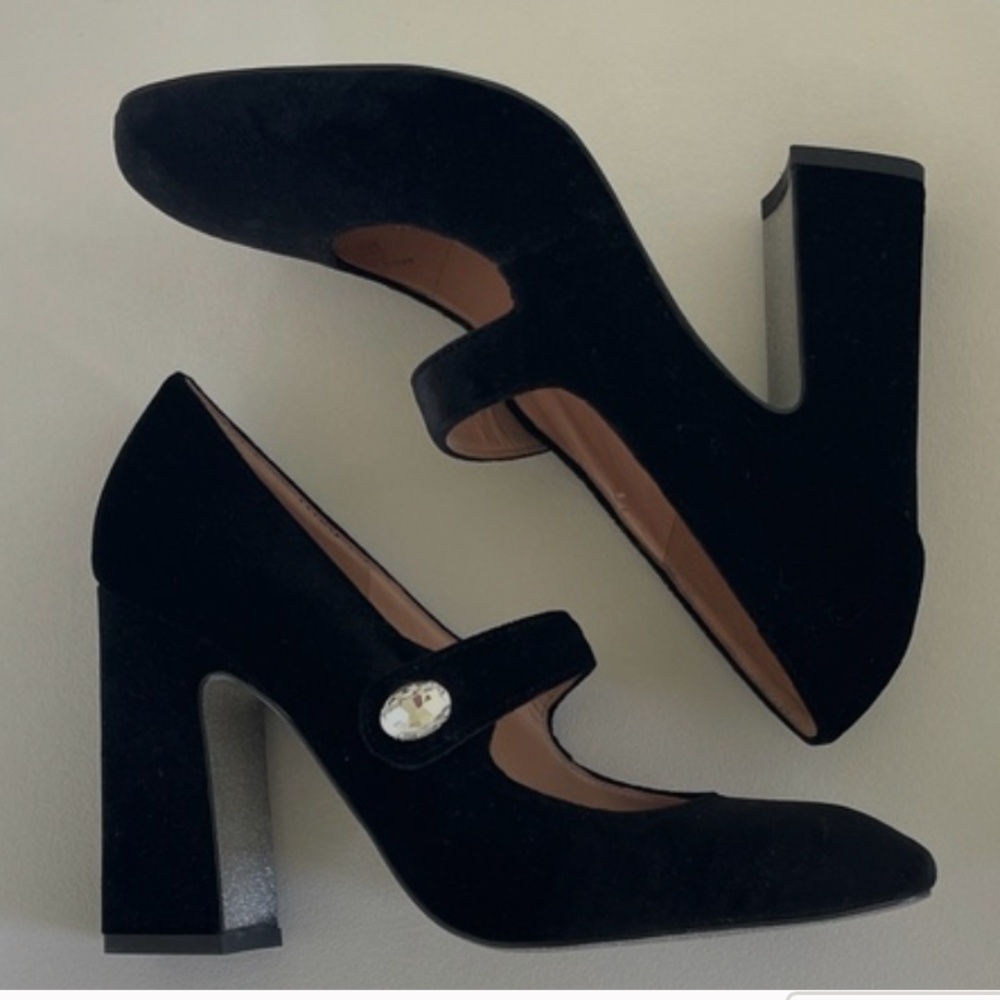 J. Crew Collection Velvet Mary Janes